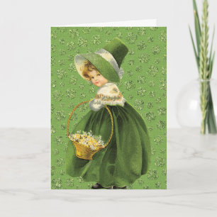 Carte Saint Patrick's Day Clover Leaf Greeting Card