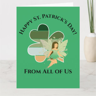 Carte Saint Patrick's Day Distressed Shamrock irlandais 