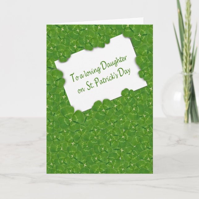 Carte Saint Patrick's Day for Daughter (Devant)