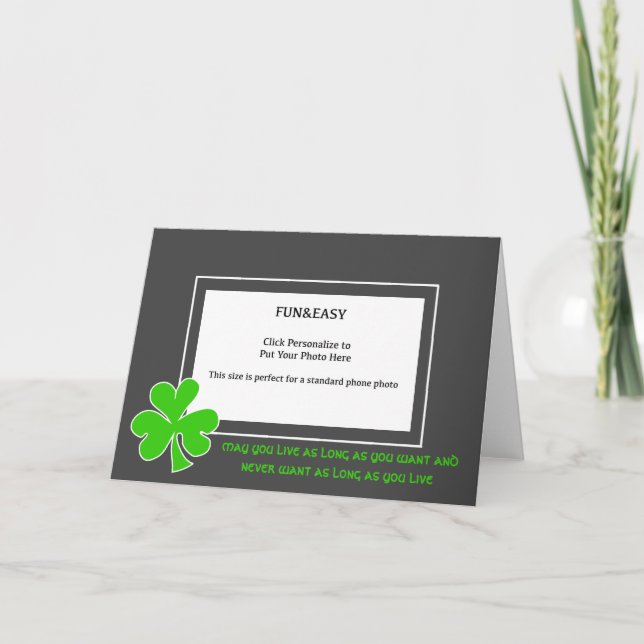 Carte Saint-Patricks Day Irish Proverbe Photo (Devant)