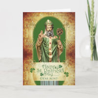 Saint Patrick's Day pour tante avec Saint Statue