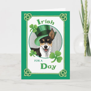 Carte Saint Patrick's Day Rat Terrier