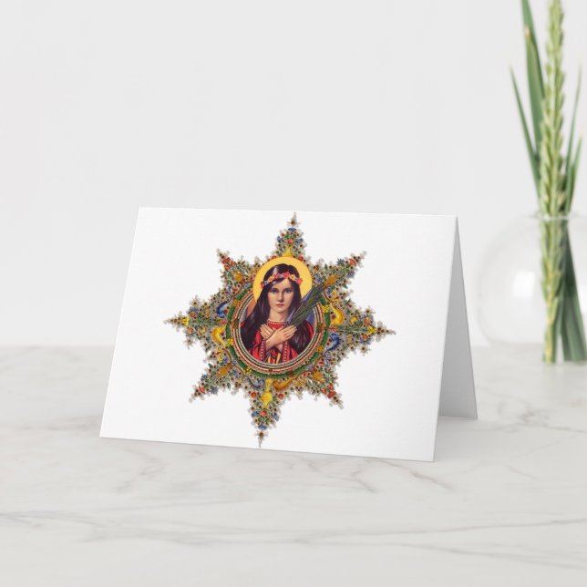 Carte Saint Philomena, patron des bébés et des enfants (Devant)