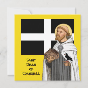 Carte Saint Piran de Cornwall (SAE 01) et son drapeau