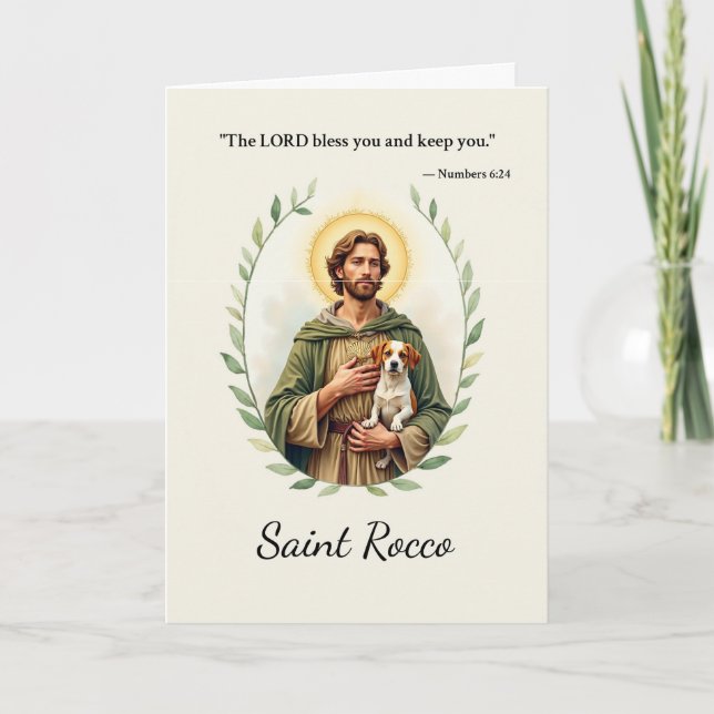Carte Saint Rocco dira la paix avec les écritures (Devant)