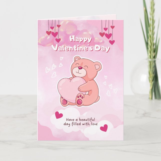 Carte Saint Teddy Funny Valentine (Devant)