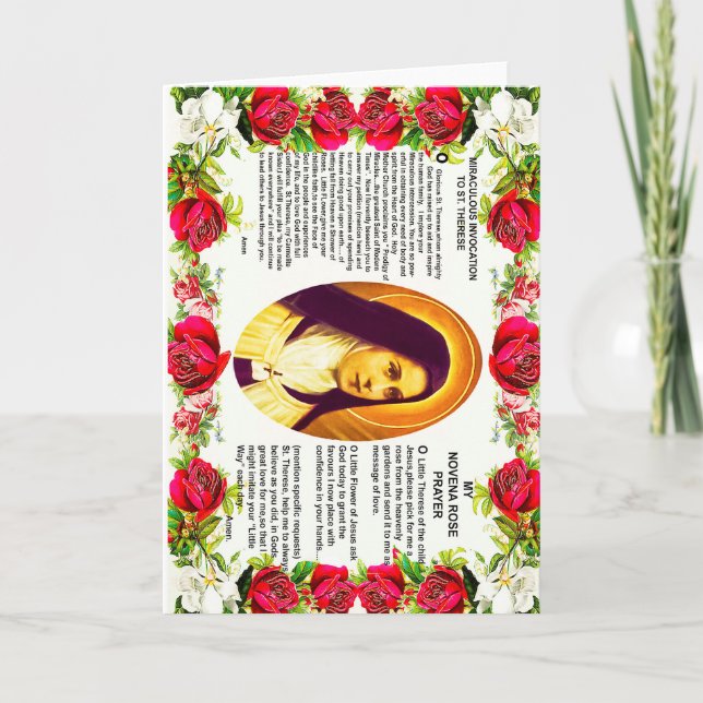Carte Saint Thérèse La Petite Fleur De Jésus (Devant)
