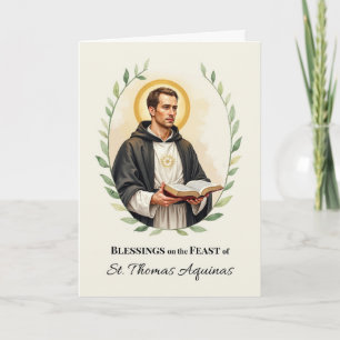 Carte Saint Thomas d'Aquin Fête Bénédiction