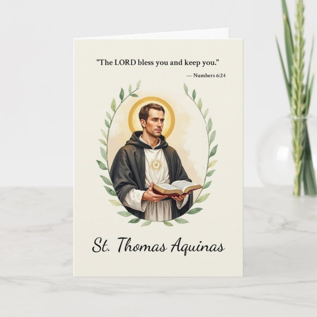 Carte Saint Thomas d'Aquin La paix de Dieu avec les Écri (Devant)
