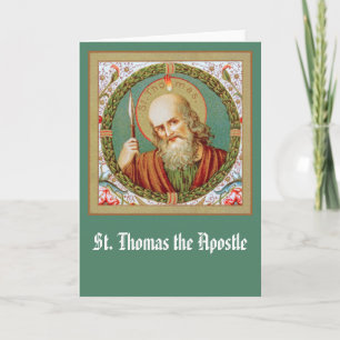 Carte Saint Thomas l'Apôtre (JMAS12) Salutation blanche