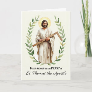 Carte Saint Thomas l'Apôtre Jour de Fête Bénédictions Co