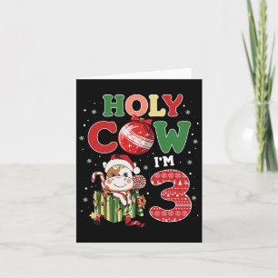 Carte Saint Vache Je suis 3 Anniversaire Garçon 3e Vache