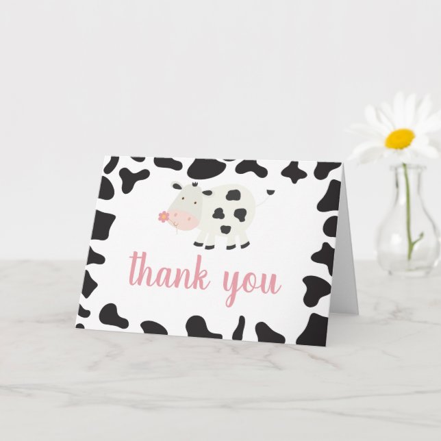 Carte Saint vache Je suis un rose En vichy marguerite Me (Petite plante)