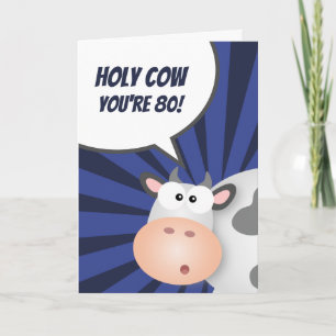 Carte Saint Vache Vous êtes 80 Mignonne Mignonne Joyeux 