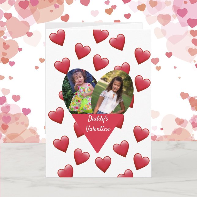 Carte Saint Valentin 2 Photo de papa à fille (Créateur téléchargé)