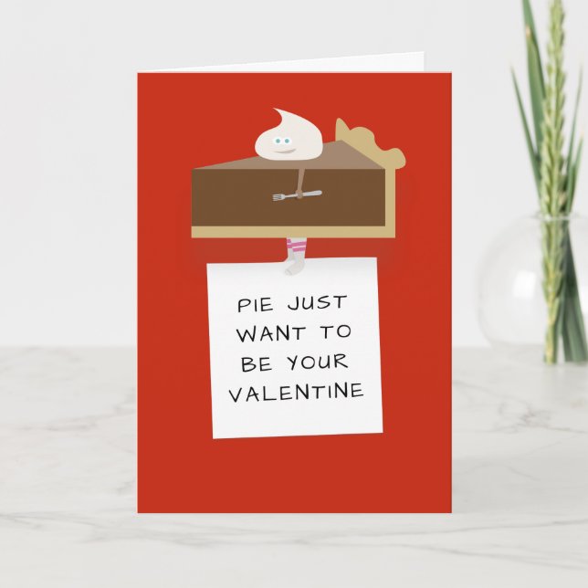 Carte Saint-Valentin à tarte au chocolat (Devant)