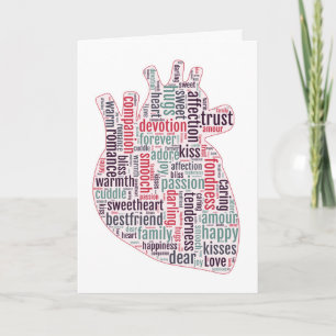 Carte Saint-Valentin alternatif cœur anatomique