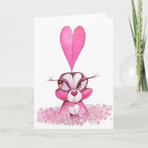 Carte Saint Valentin Amour lapin !