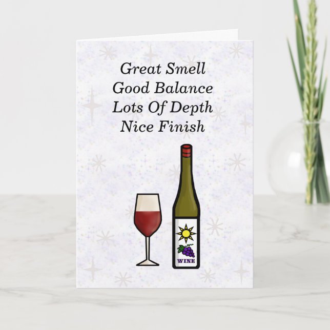 Carte Saint Valentin au vin fin (Devant)