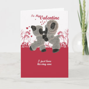 Carte Saint-Valentin avec de mignons moutons de ba
