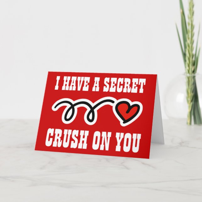 Carte Saint Valentin avec message d'amour secret (Devant)