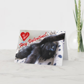Carte Saint Valentin avec un mignon chat