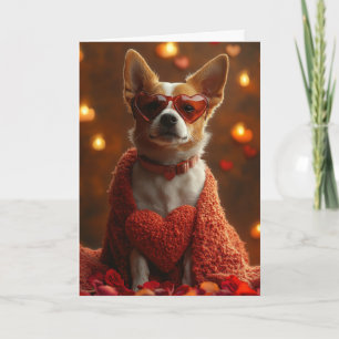 Carte Saint-Valentin Basenji Cozy