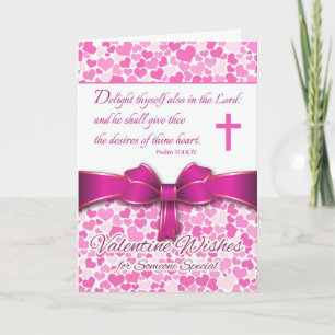 Carte Saint Valentin, Bible Verse Psaume 37:4