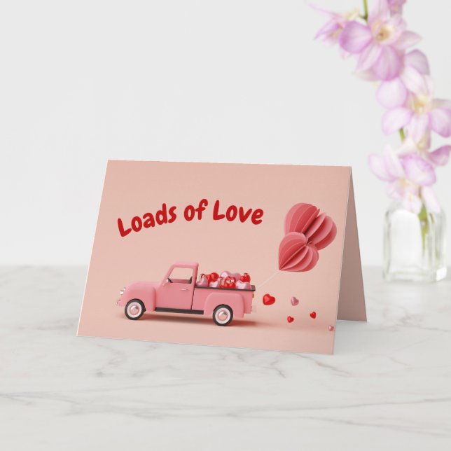 Carte Saint-Valentin camion vintage (Orchidée)