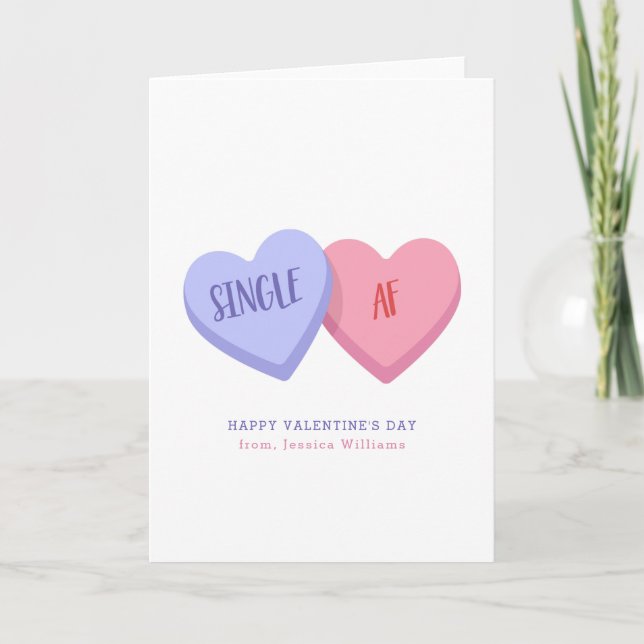 Carte Saint Valentin Candy Single AF (Devant)