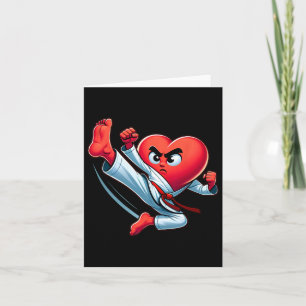 Carte Saint-Valentin Cœur Karaté Kick Mma Taekwondo Mu