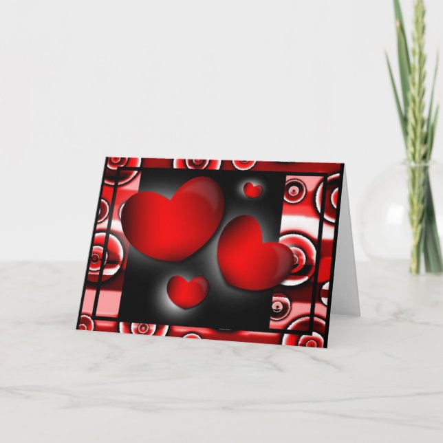 Carte Saint Valentin Coeurs de Saint Valentin (Devant)