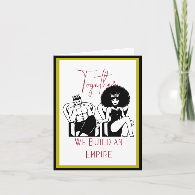 Carte Saint-Valentin - Couple afro-américain (Devant)