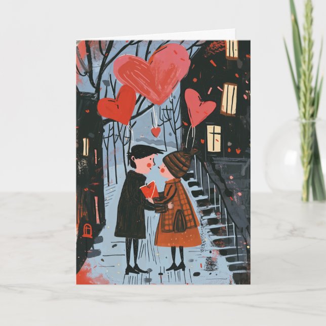 Carte Saint Valentin - Couple in Love (Devant)