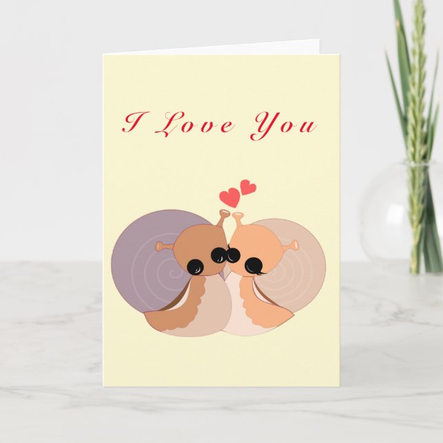 Carte Saint-Valentin Couple Snail (Devant)