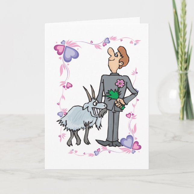 Carte Saint-Valentin de chèvre (Devant)