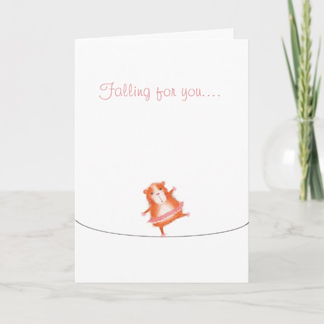 Carte Saint Valentin de cochon de Guinée (Devant)