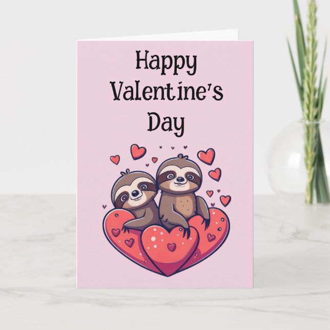 Carte Saint Valentin de la paresse (Devant)