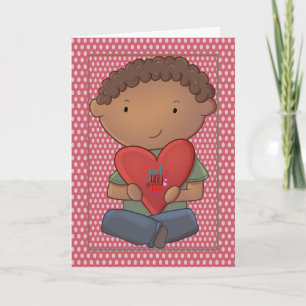 Carte Saint-Valentin de Young Boy à Girlfriend