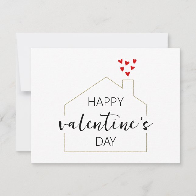 Carte Saint-Valentin des agences immobilières coeurs agr (Devant)