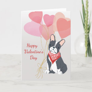 Carte Saint-Valentin des ballons Dog Boston Terrie