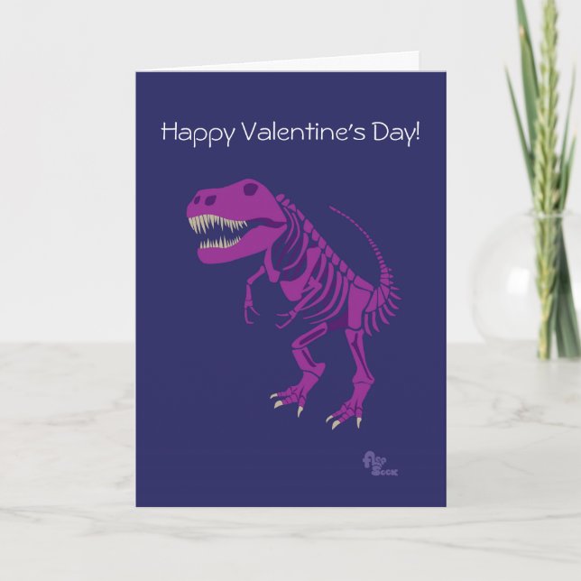 Carte Saint Valentin Dinosaur (Devant)