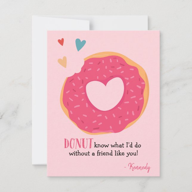 Carte Saint Valentin Donut (Devant)