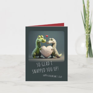 Carte Saint-Valentin Drôle Alligator Crocodile Couple