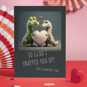 Carte Saint-Valentin Drôle Alligator Crocodile Couple
