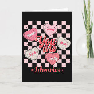 Carte Saint-Valentin drôle Bibliothécaire Amour Cœur 