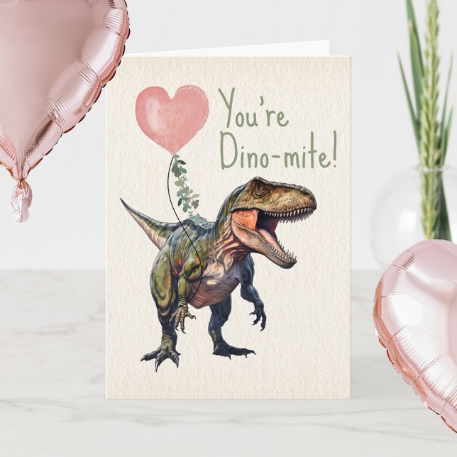 Carte Saint-Valentin en classe Dinosaure Dino-mite  (Créateur téléchargé)