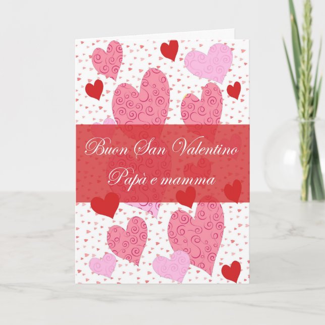 Carte Saint Valentin en italien pour papa et maman (Devant)