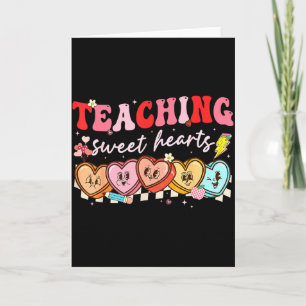 Carte Saint-Valentin Enseignement Cœurs doux Enseignant