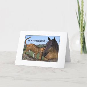 Carte Saint-Valentin Ginger Cat et Bay Horse